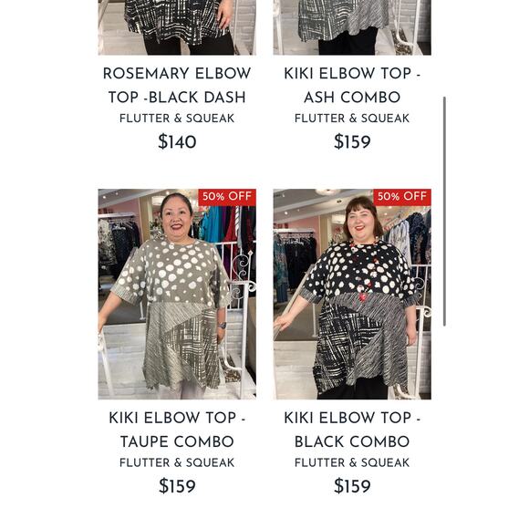 Flutter, Kiki, boutique, oversize printed tunic pockets, plus size 2X - Picture 4 of 10